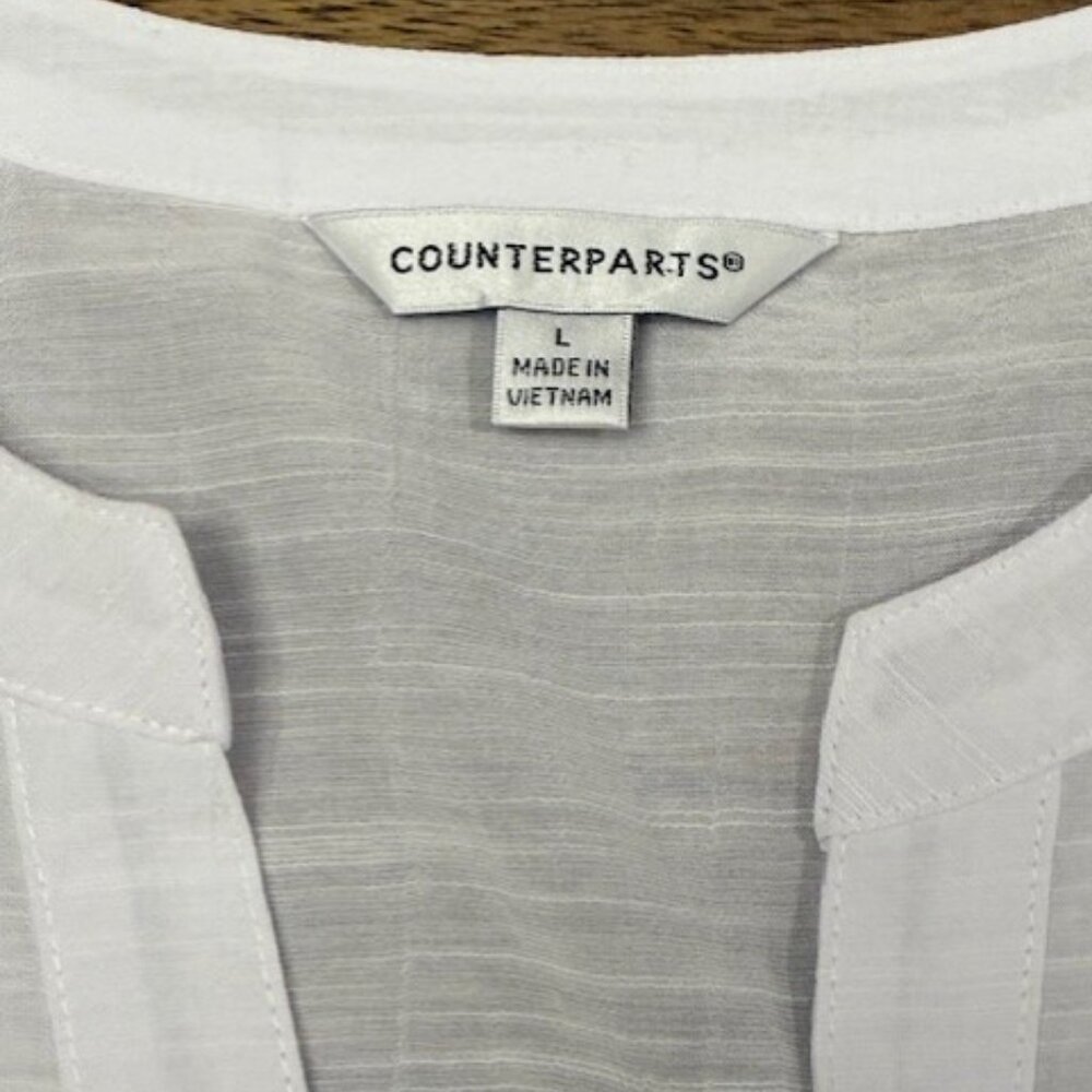 White Feminine Blouse by COUNTERPARTS - Picture 7 of 16